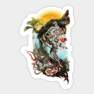 Summer Skull Sticker